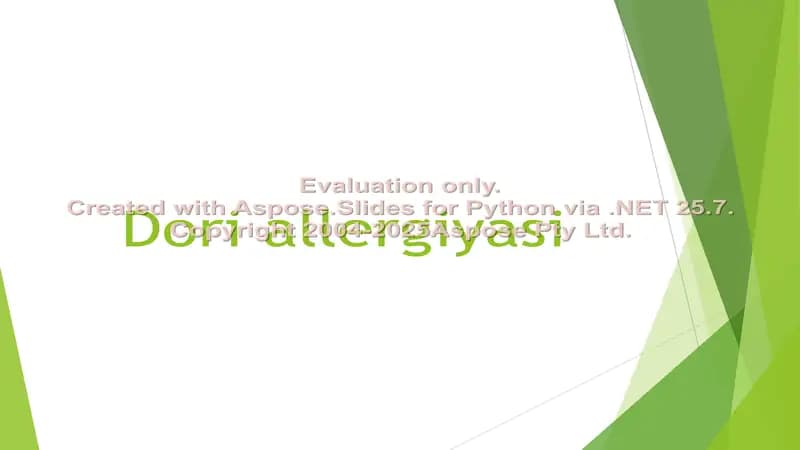 Dori allergiyasi