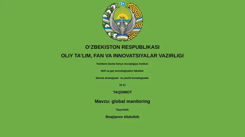 global manitoring