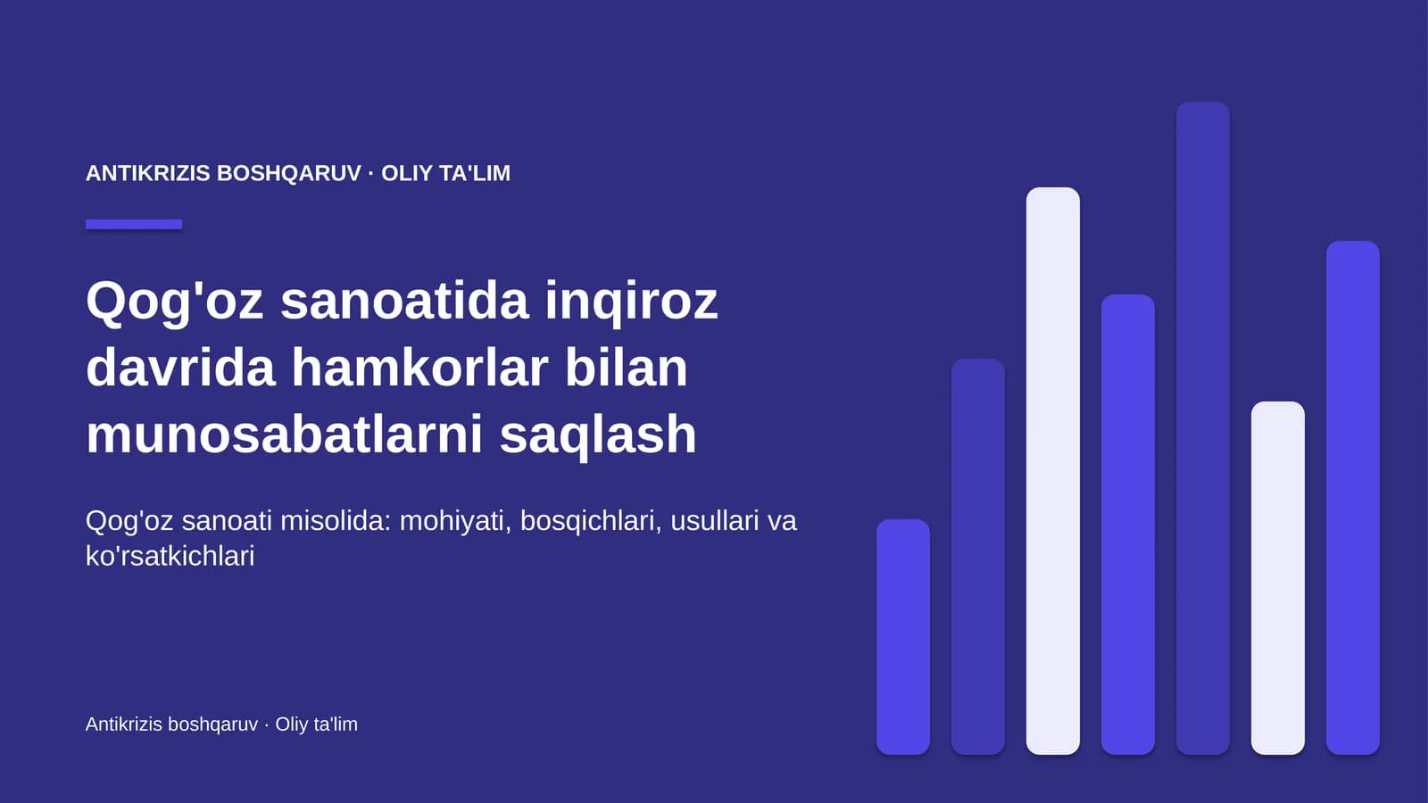 qog'oz sanoatida inqiroz davrida hamkorlar bilan munosabatlarni saqlash 7761