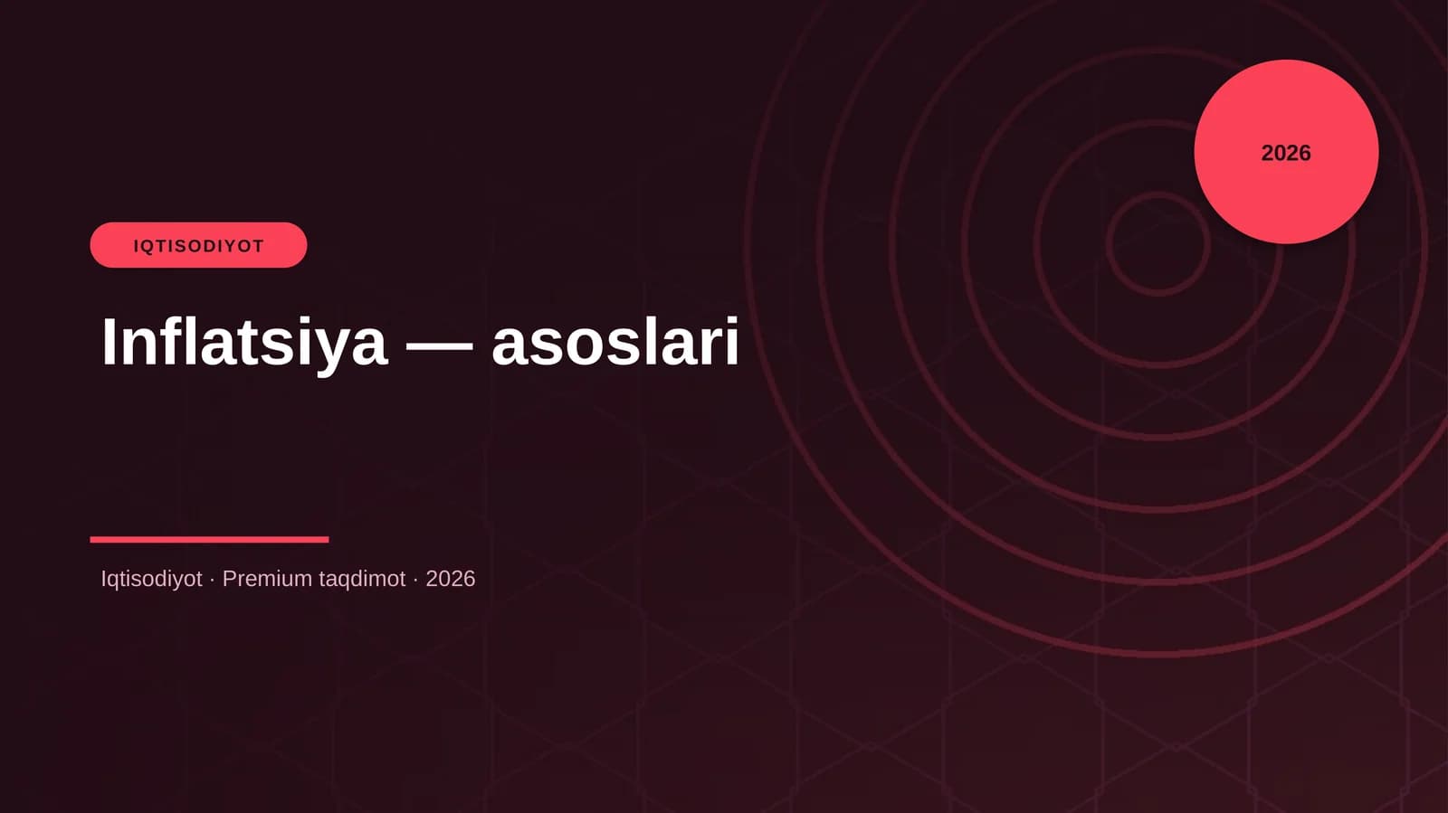 Inflatsiya — asoslari