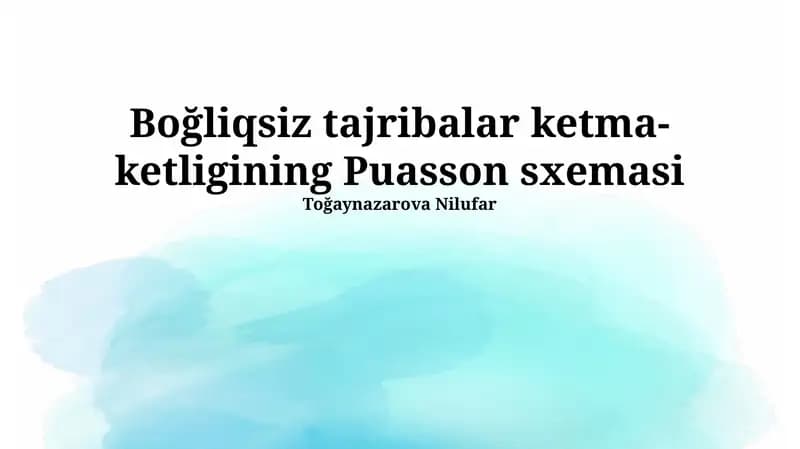 Poisson sxemasi