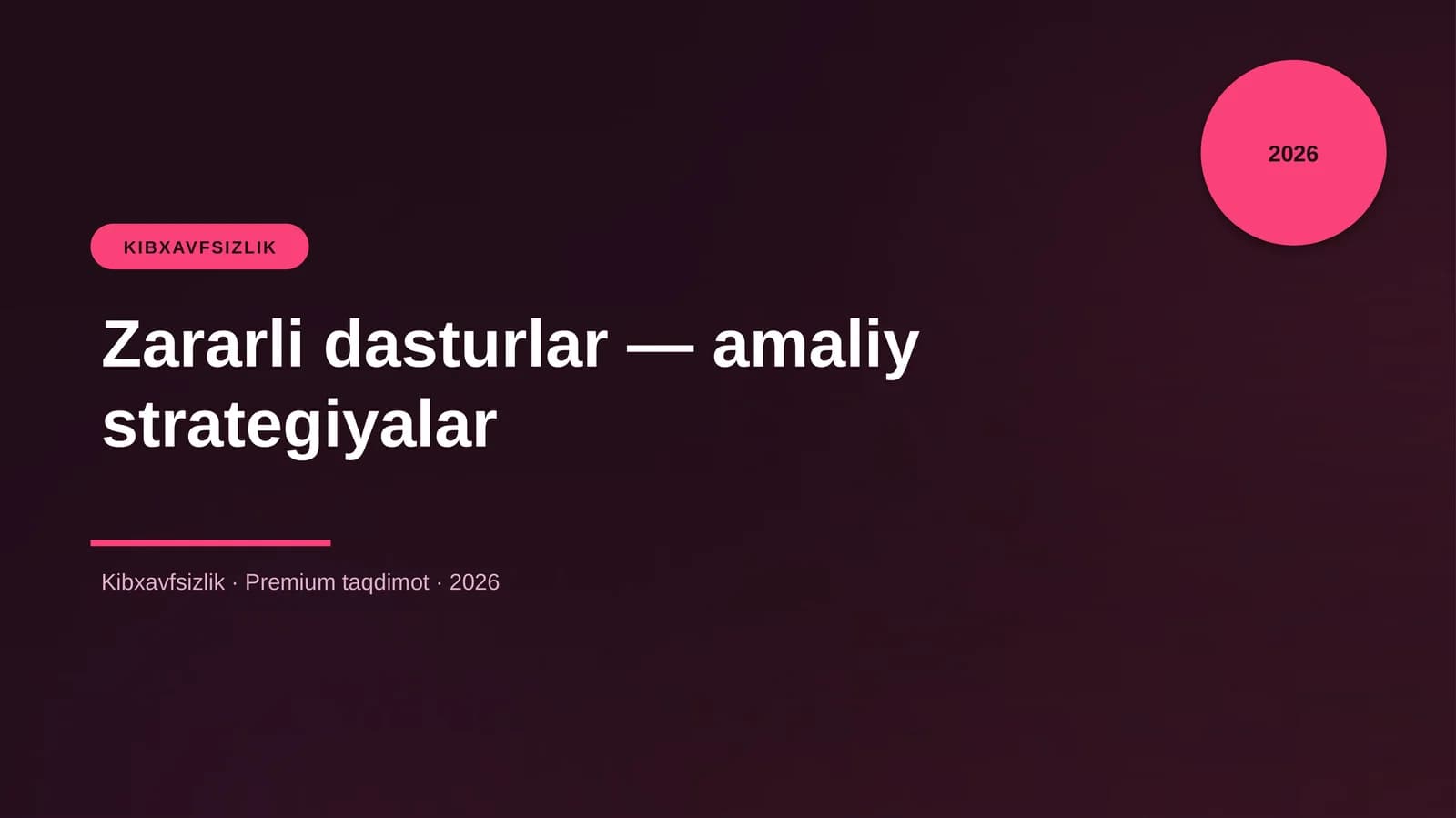 Zararli dasturlar — amaliy strategiyalar