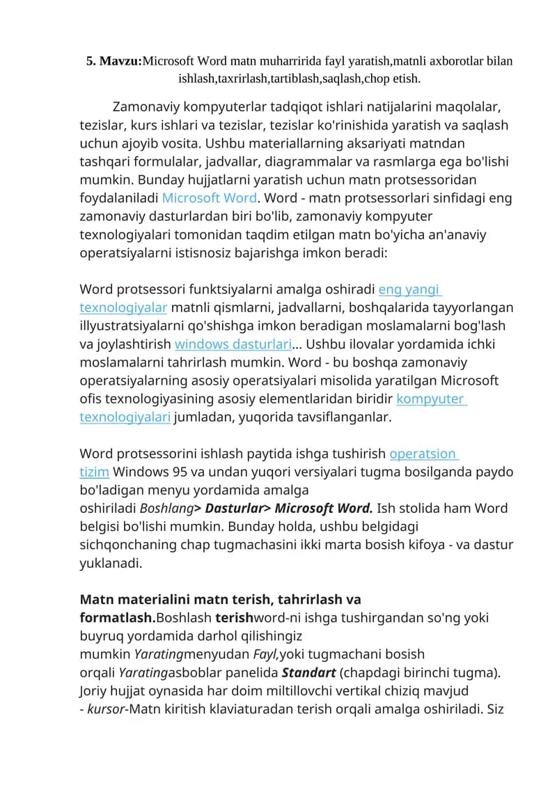 Microsoft Word