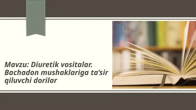 Diuretik vositalar