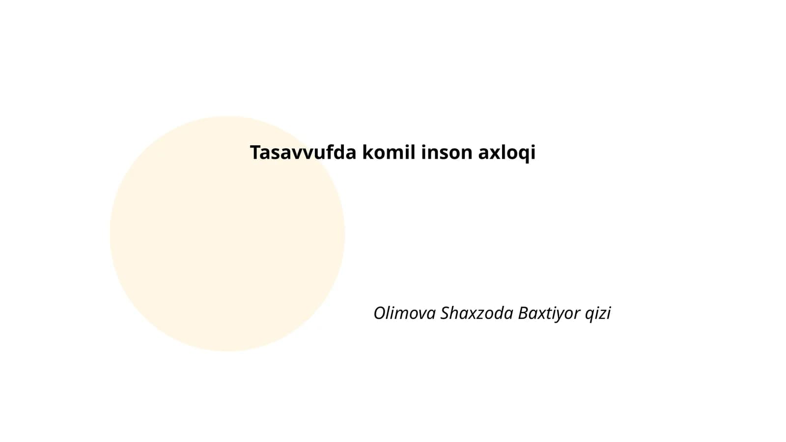 Tasavvufda komil inson axloqi