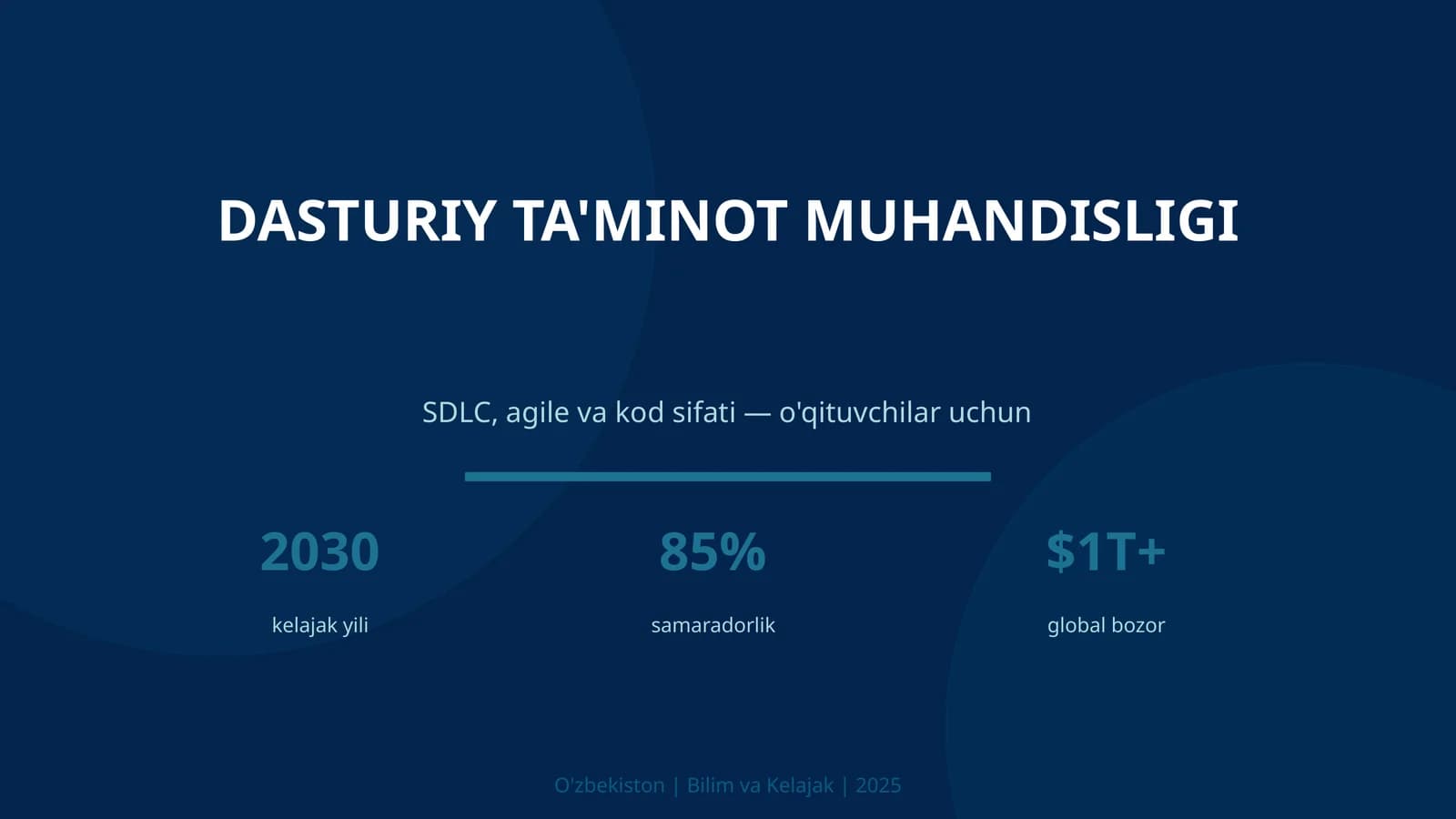 DASTURIY TA'MINOT MUHANDISLIGI