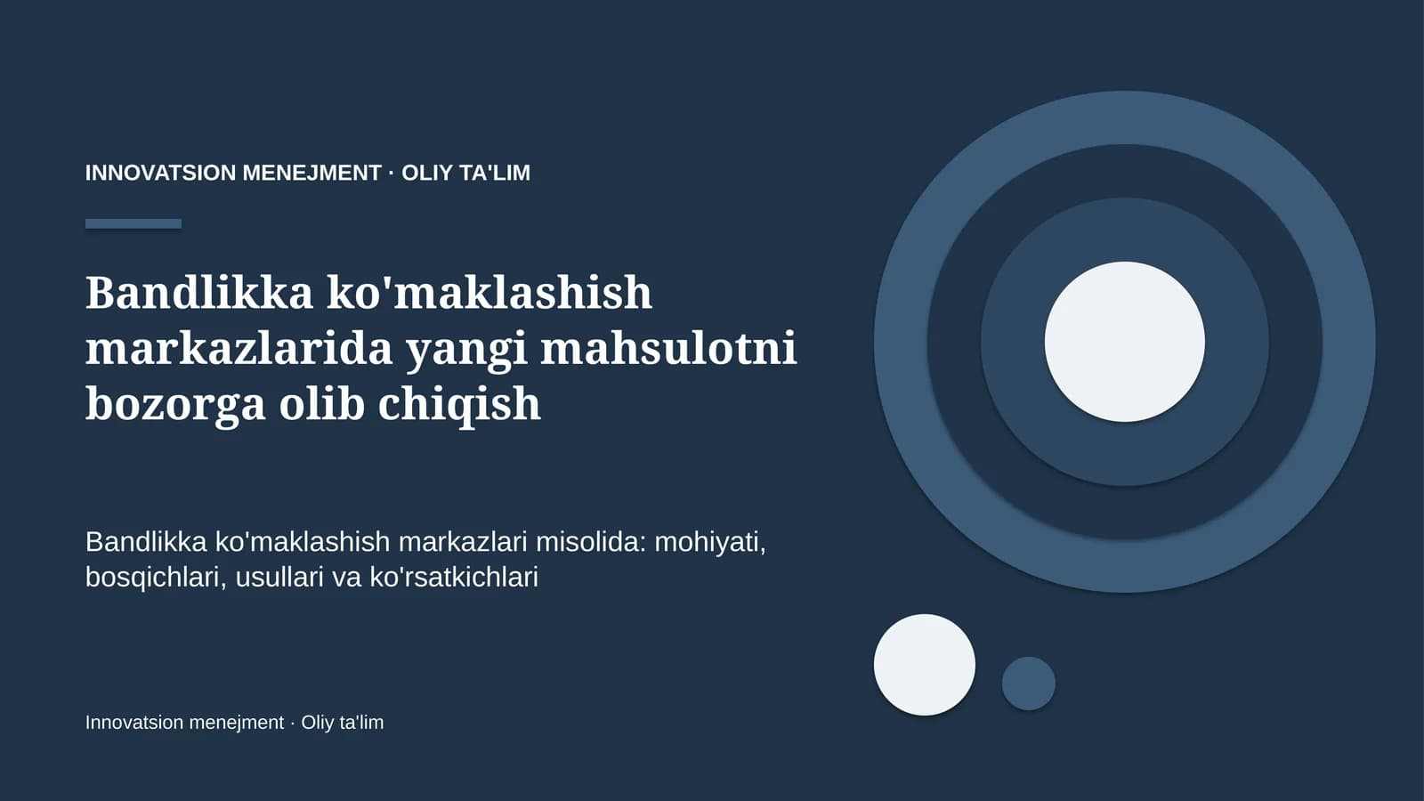 Yangi mahsulotni bozorga olib chiqish