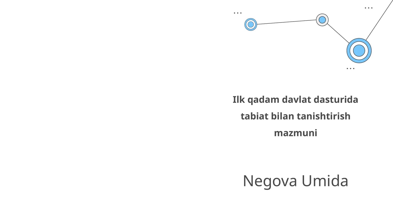 Ilk qadam davlat dasturida tabiat bilan tanishtirish mazmuni