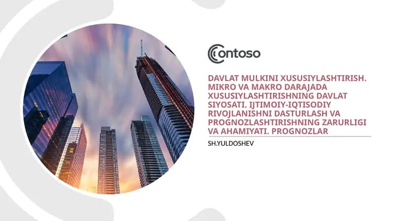 Davlat mulkini xususiylashtirish