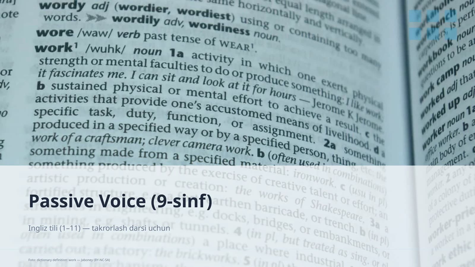 Passive Voice (9-sinf)