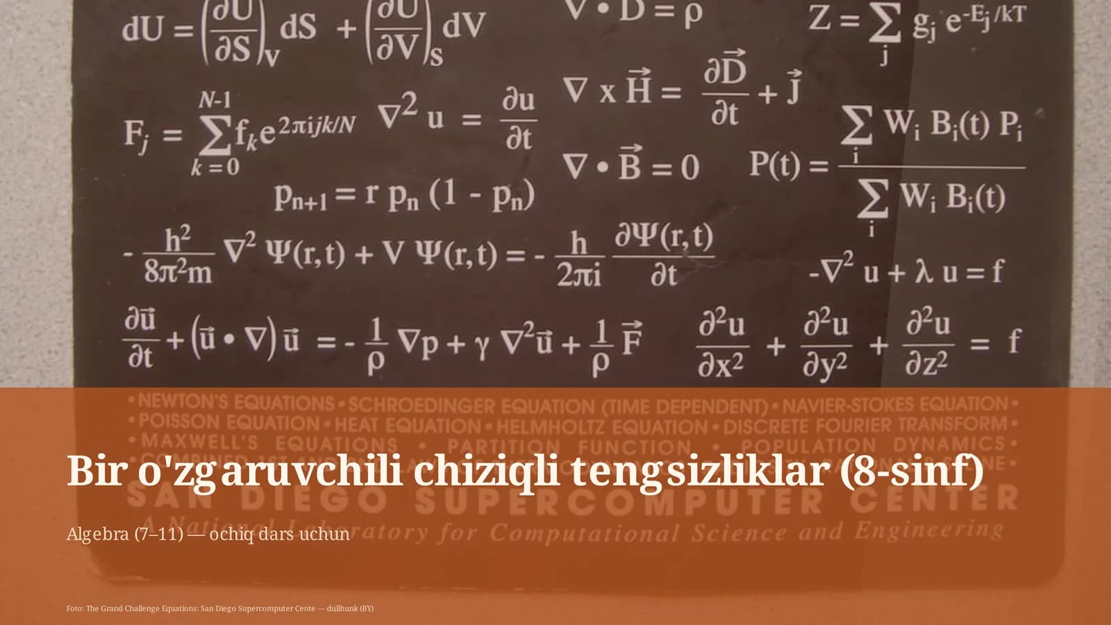 Bir o'zgaruvchili chiziqli tengsizliklar (8-sinf)