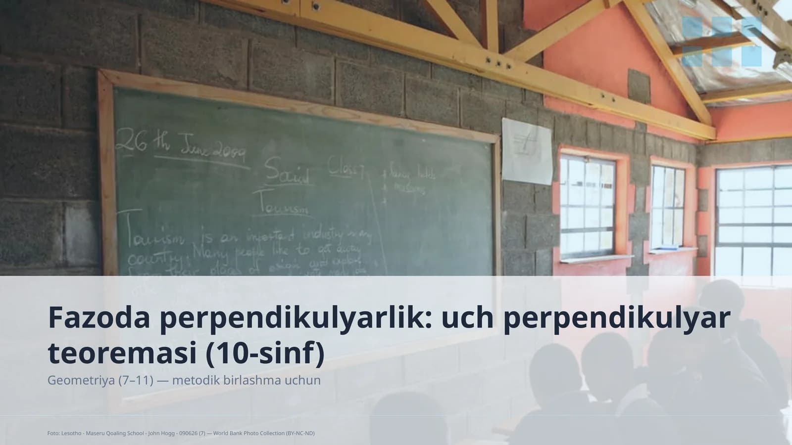 Fazoda perpendikulyarlik: uch perpendikulyar teoremasi (10-sinf)