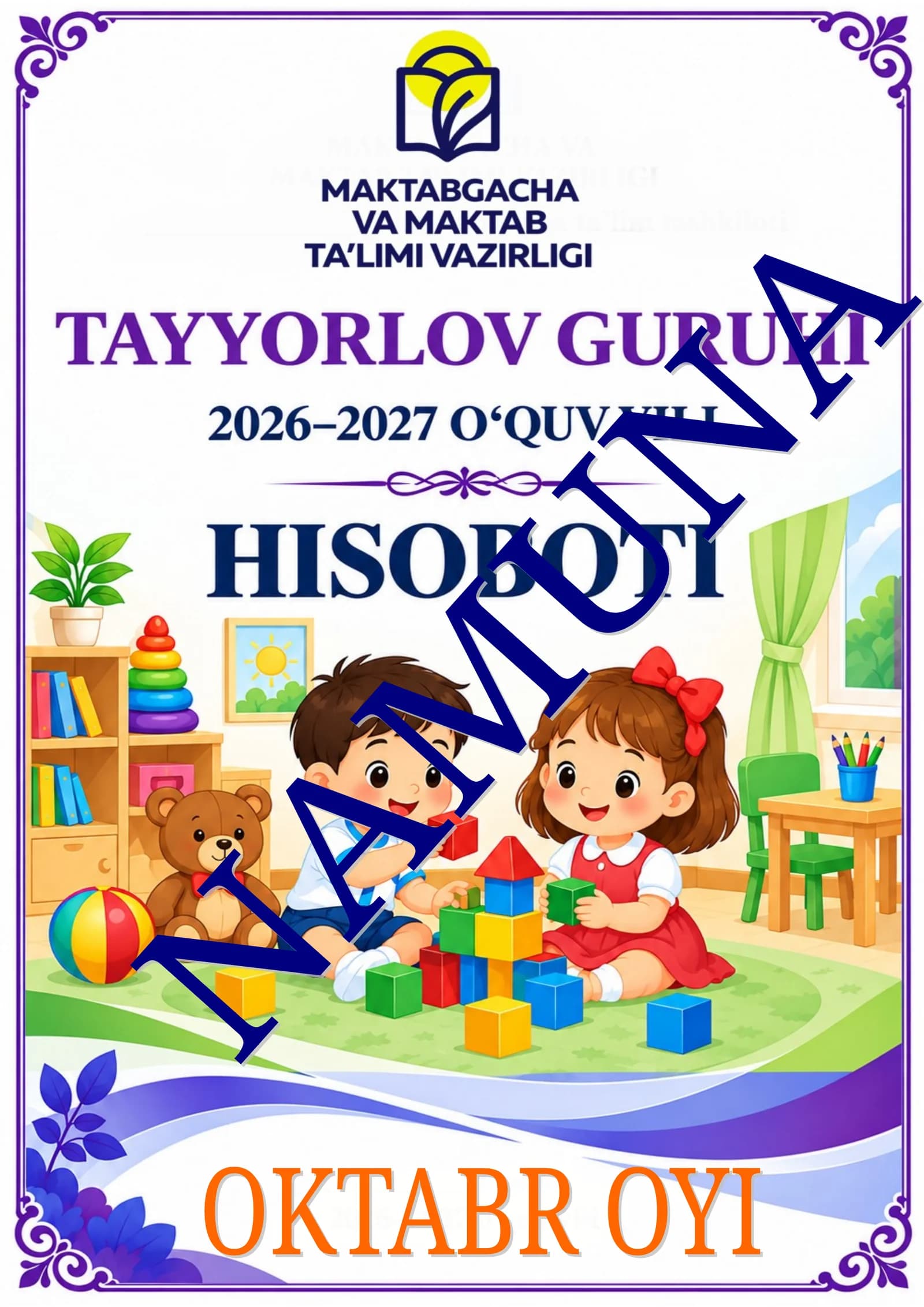 Tarbiyachi hisoboti 2026-yil oktabr oyiga
