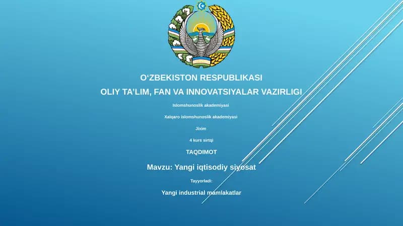 Yangi iqtisodiy siyosat