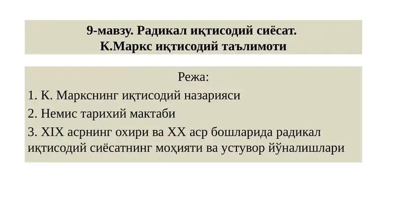 Радикал иқтисодий сиёсат