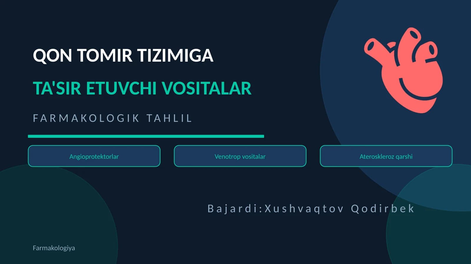ANGIOPROTEKTORLAR VA VENOTROP VOSITALAR