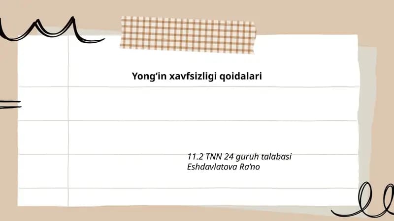 Yongʻin xavfsizligi qoidalari