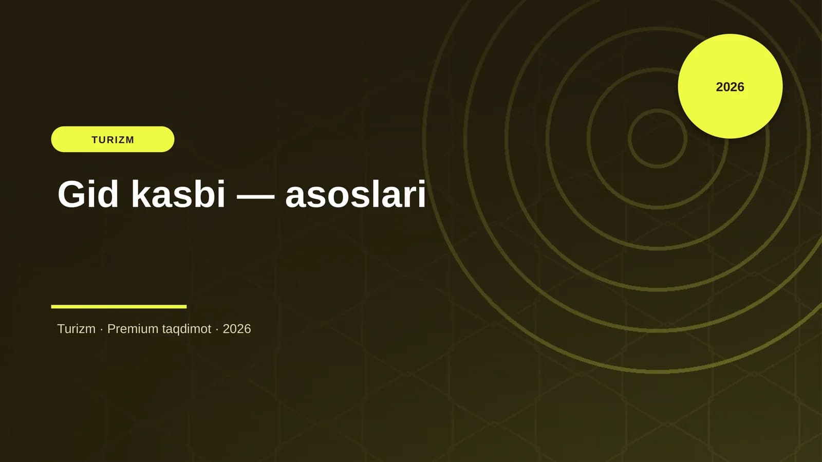 Gid kasbi — asoslari
