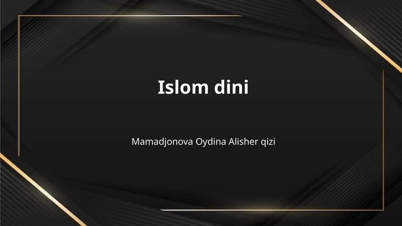 Islom dini