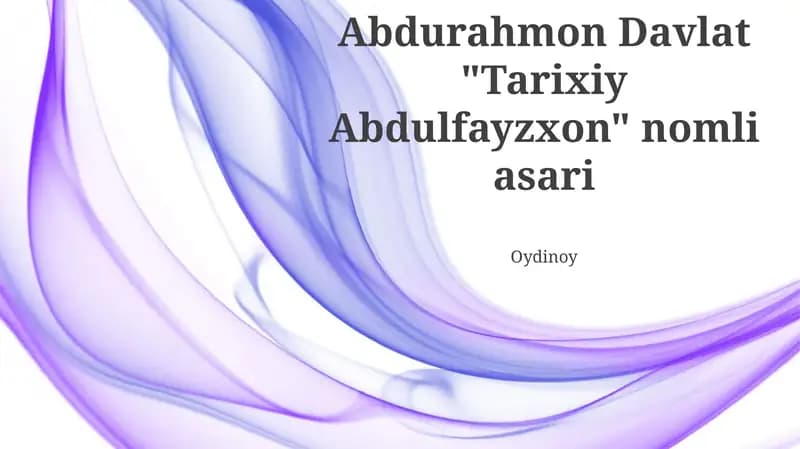 Tarixiy Abdulfayzxon