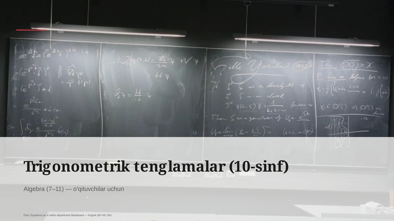 Trigonometrik tenglamalar (10-sinf)