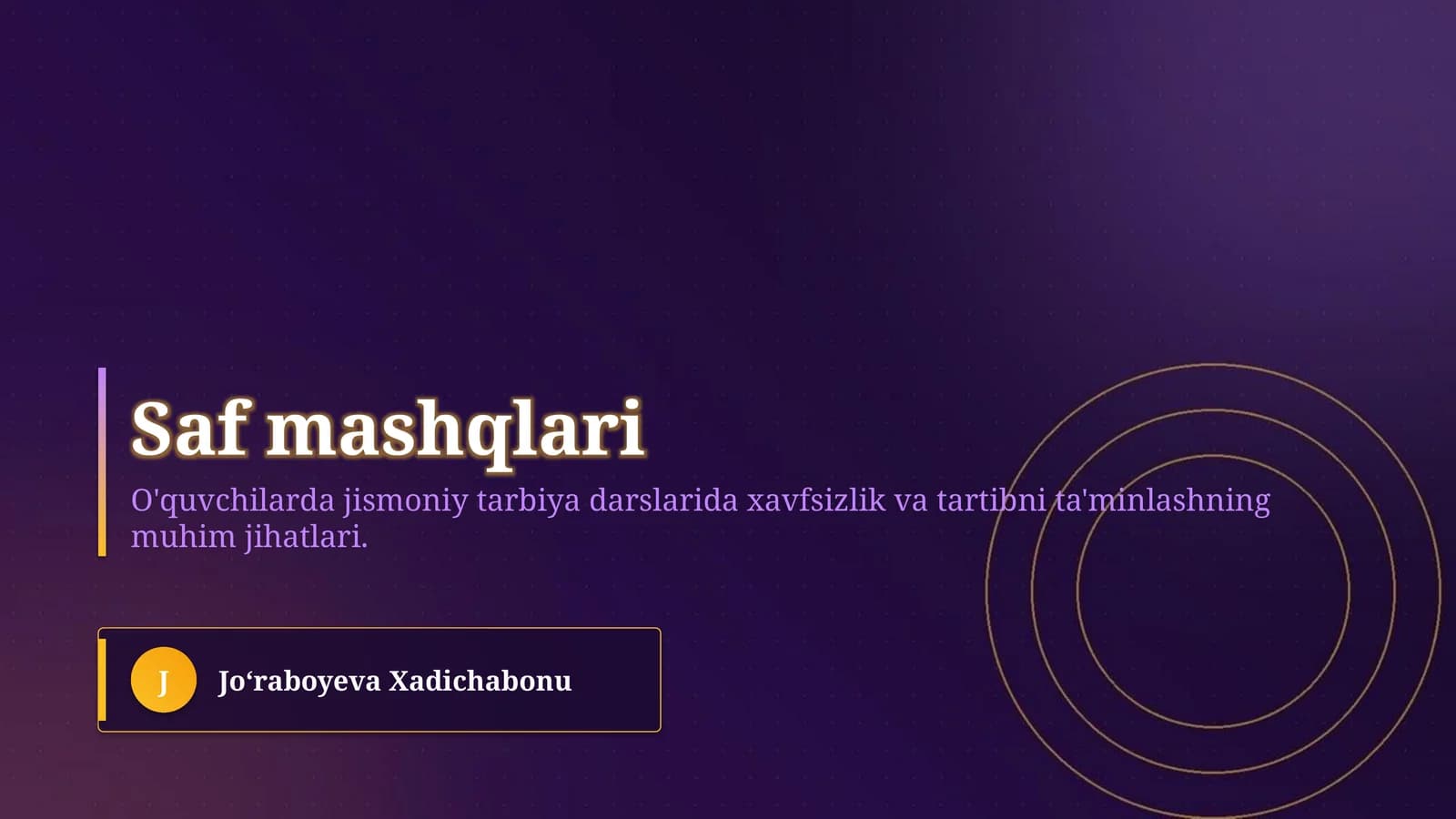 Saf mashqlari