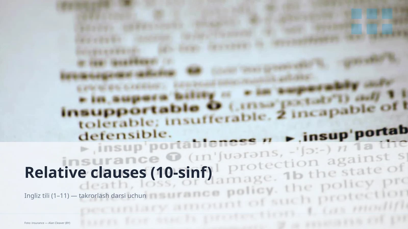 Relative clauses (10-sinf)