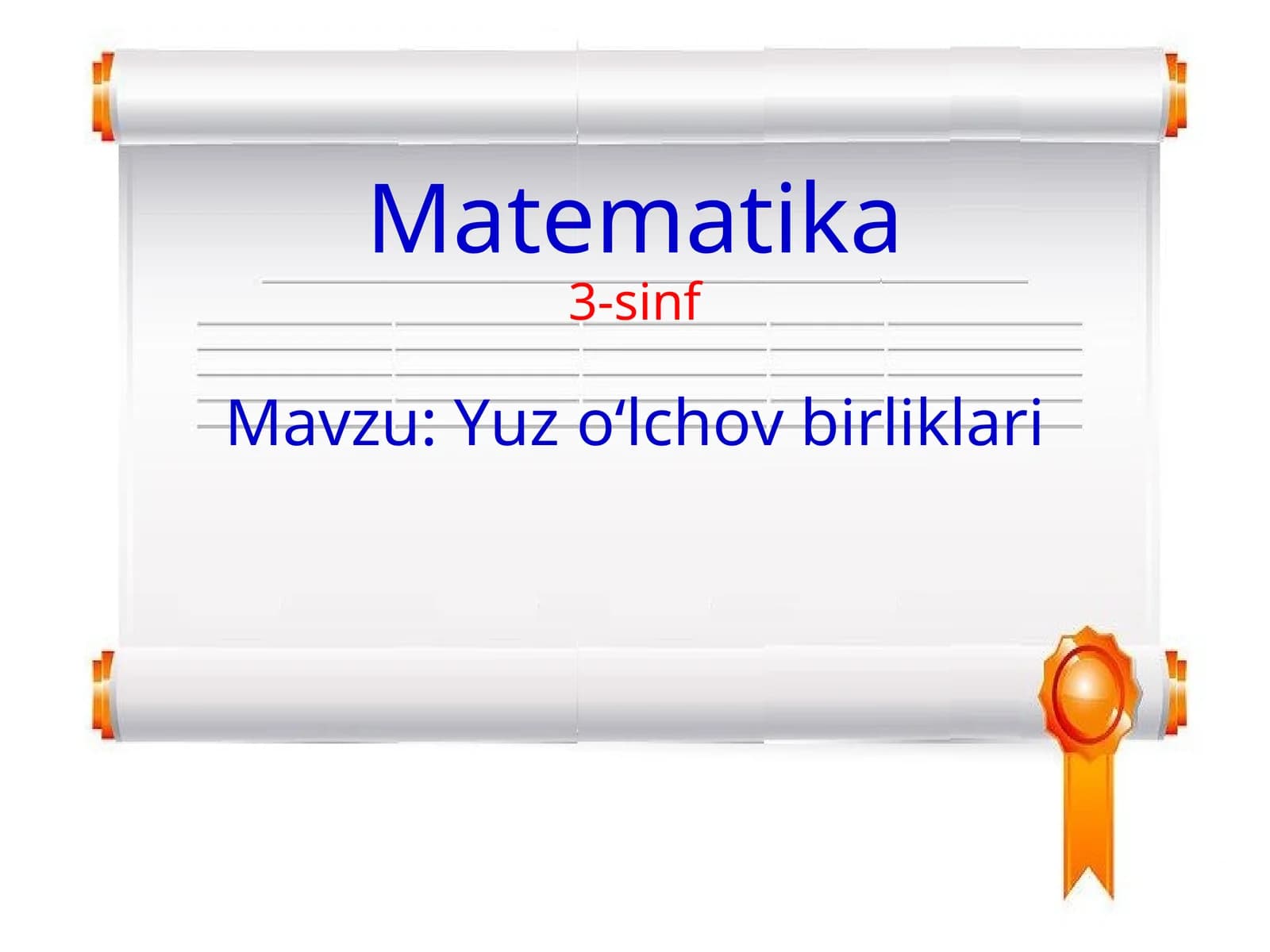 Yuz o‘lchov birliklari