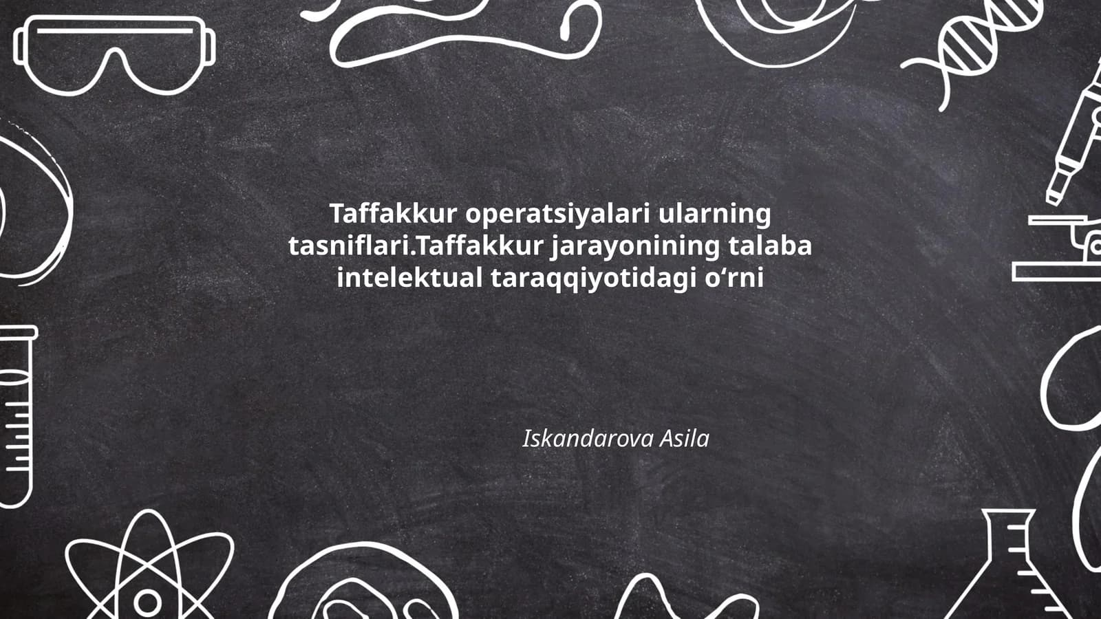 Taffakkur operatsiyalari ularning tasniflari