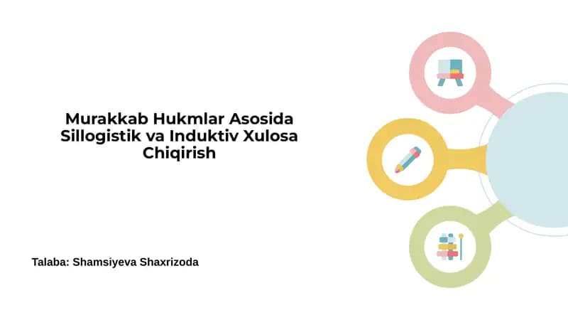 Murakkab Hukmlar Asosida Sillogistik va Induktiv Xulosa Chiqirish