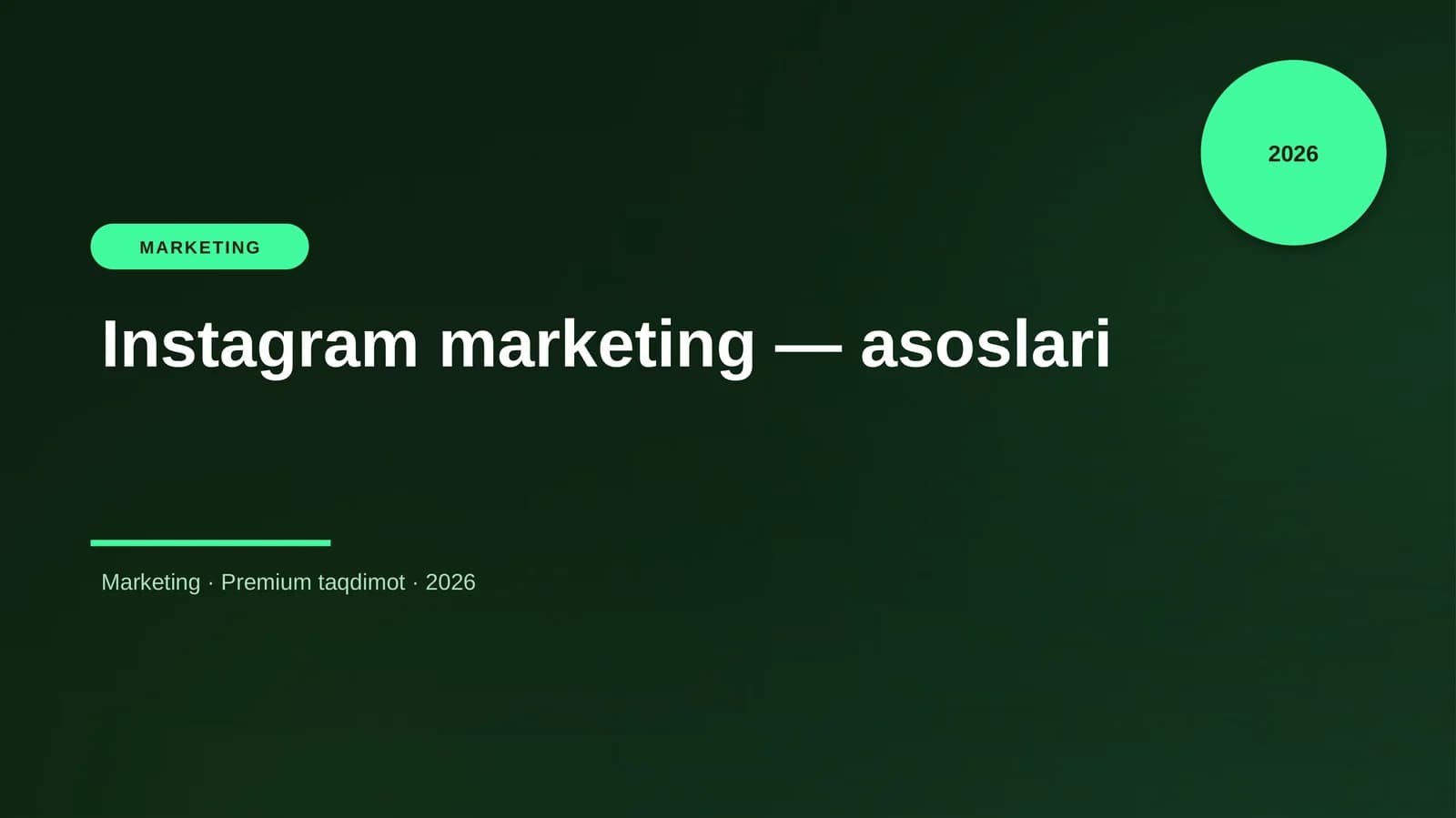Instagram marketing — asoslari
