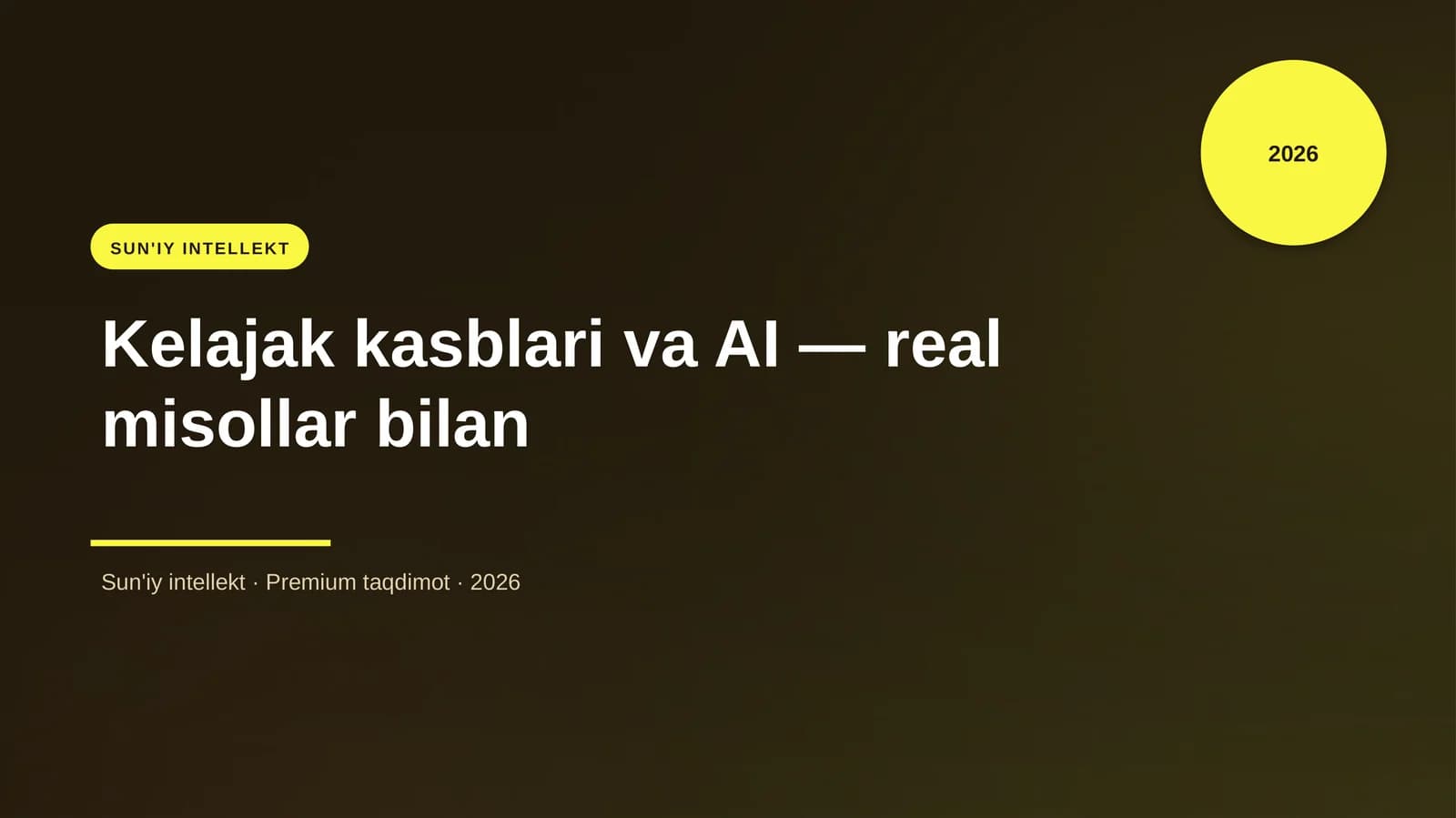 Kelajak kasblari va AI — real misollar bilan
