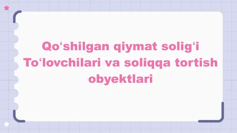 Qoʻshilgan qiymat solig'i
