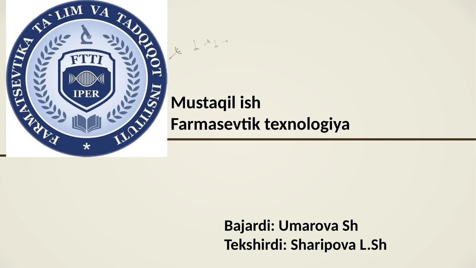 Farmasevtik texnologiya
