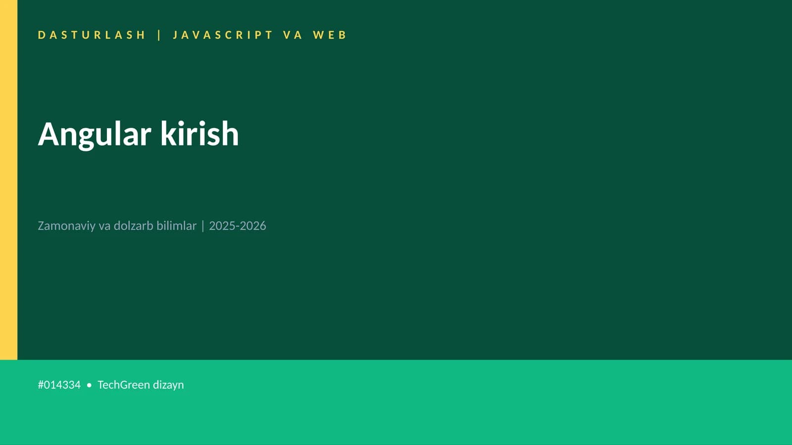 Angular kirish