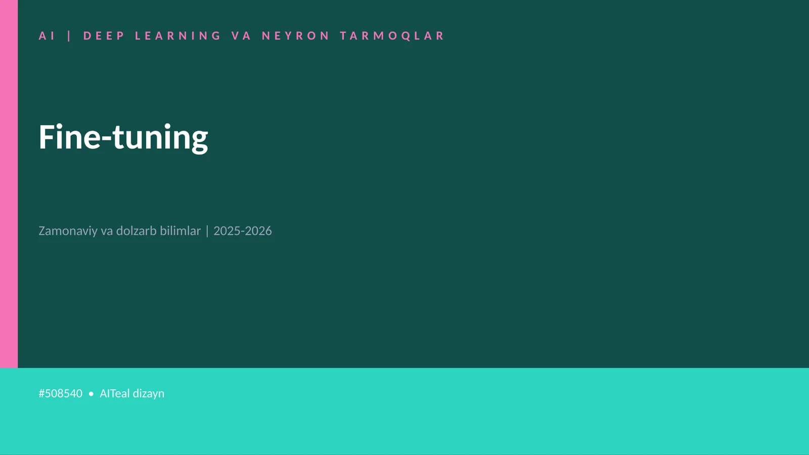 Fine-tuning