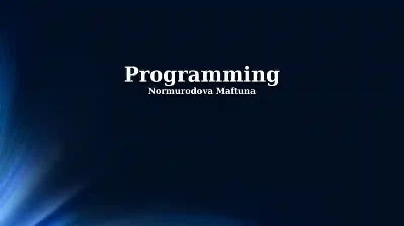 Programming