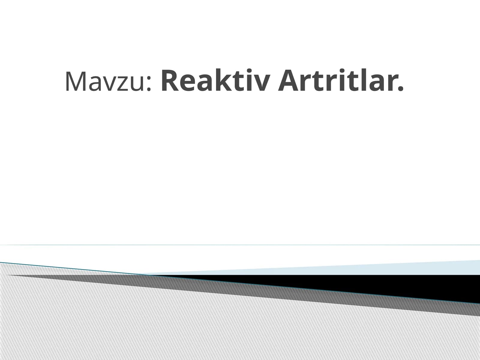 Reaktiv Artritlar
