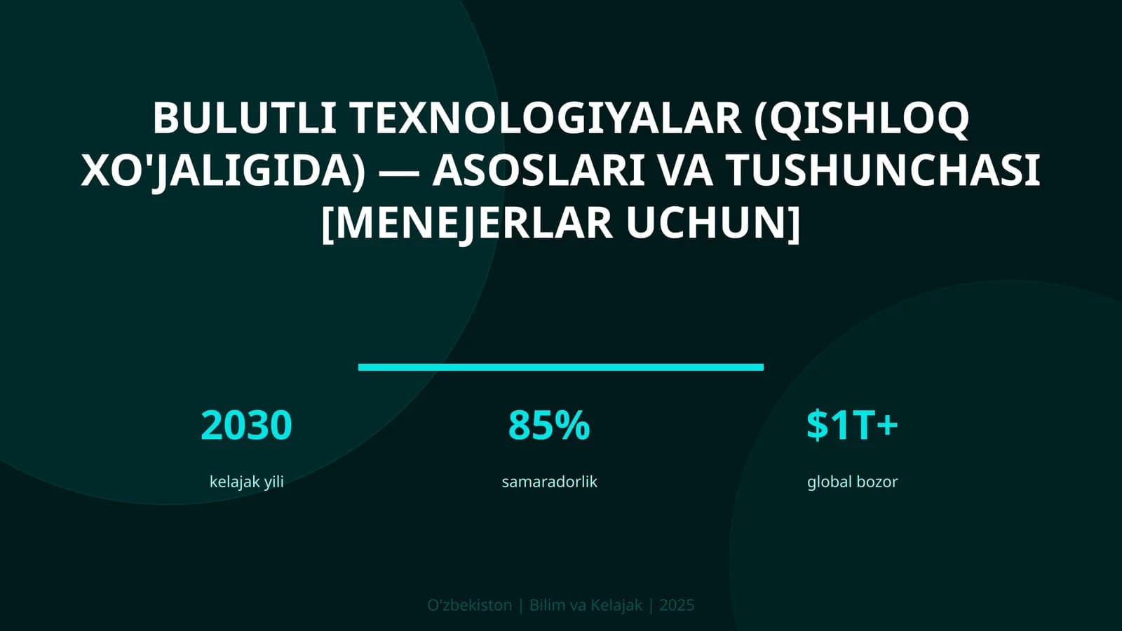 Bulutli texnologiyalar (qishloq xo'jaligida) — asoslari va tushunchasi [menejerlar uchun]