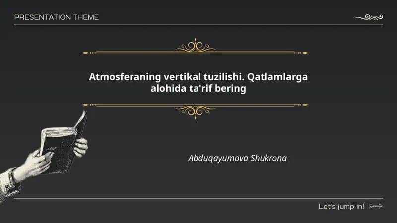 Atmosferaning vertikal tuzilishi