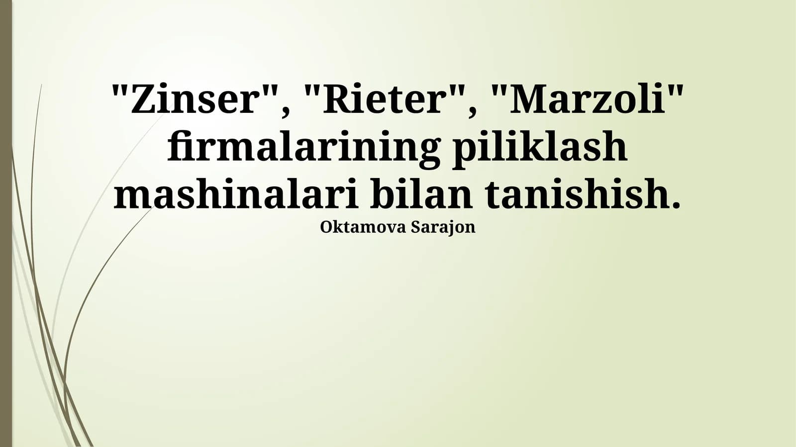 Marzoli Ring Spinning mashinalari
