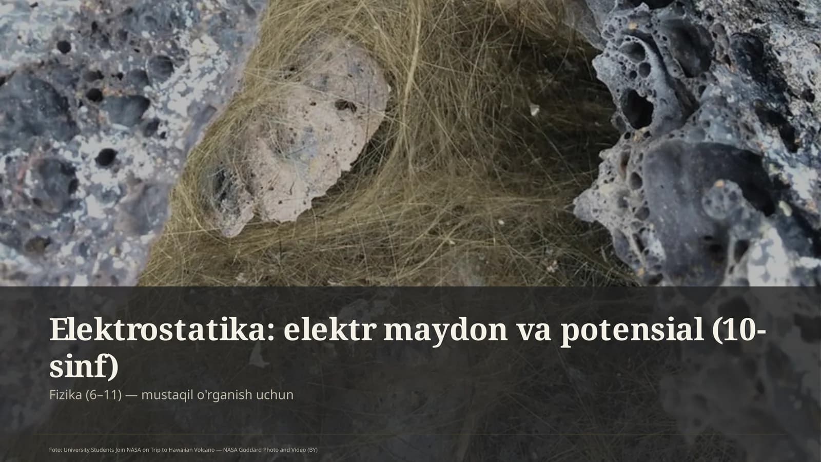 Elektrostatika: elektr maydon va potensial (10-sinf)