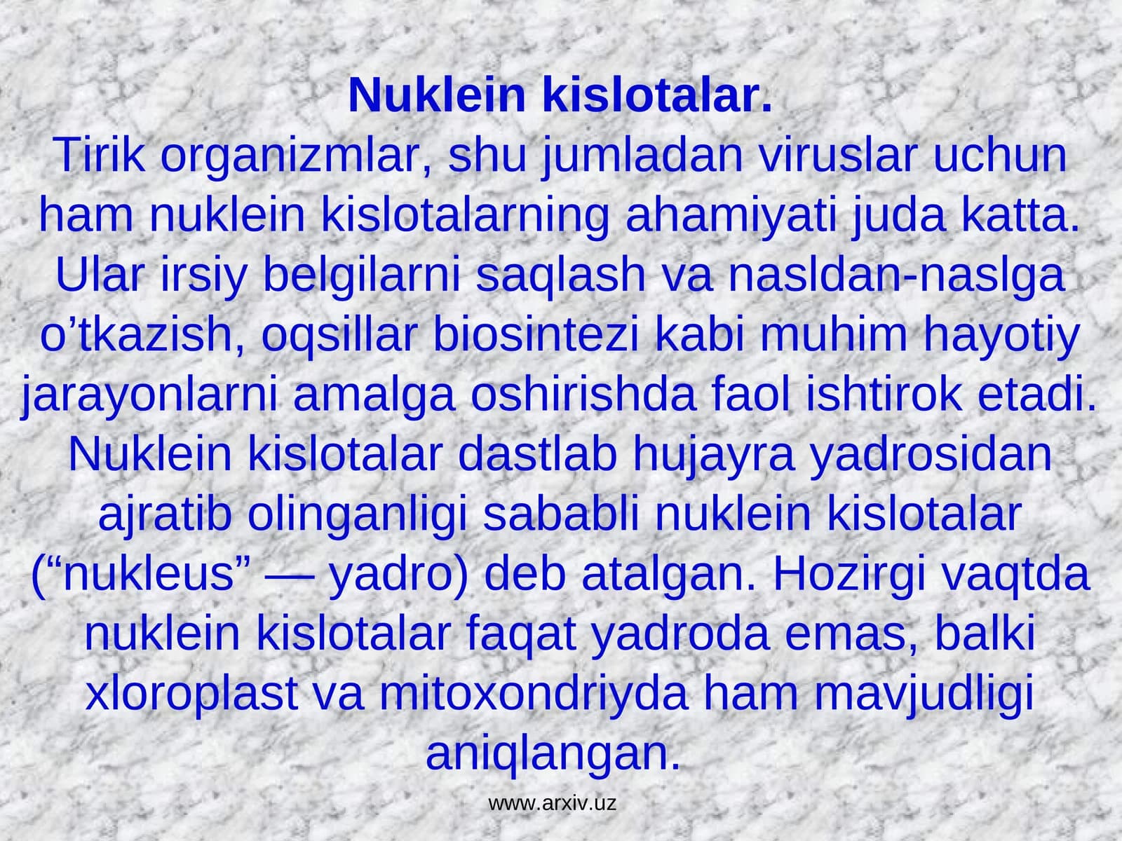 Nuklein kislotalar