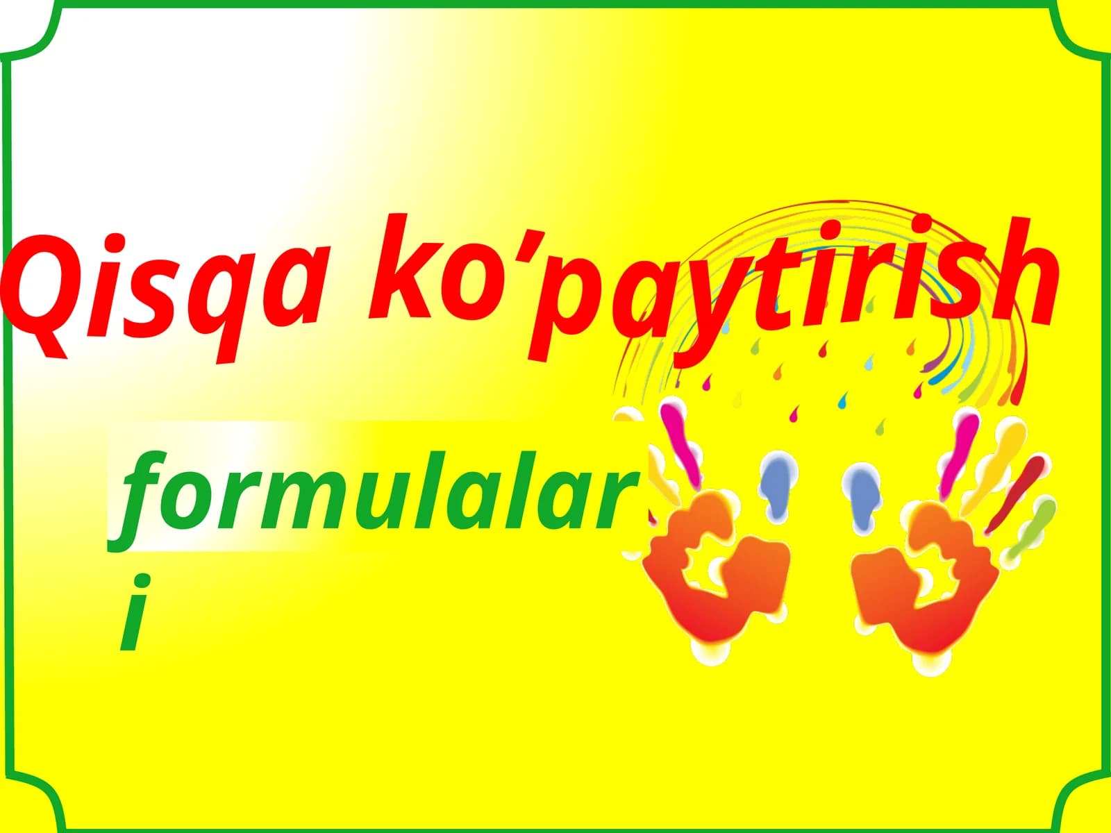 formulalari