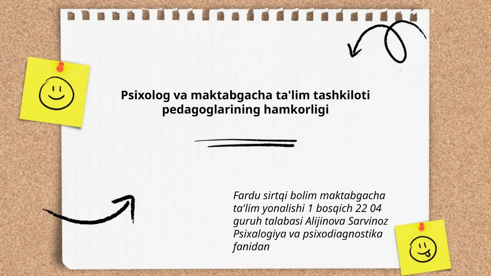 Psixolog va maktabgacha ta'lim tashkiloti pedagoglarining hamkorligi