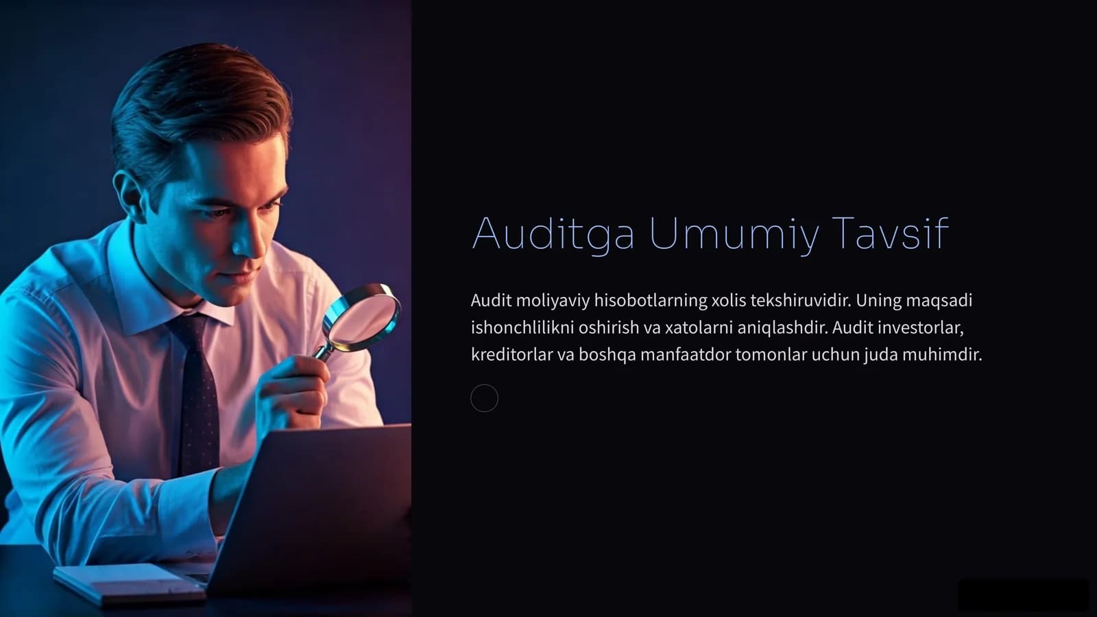 Auditga Umumiy Tavsif