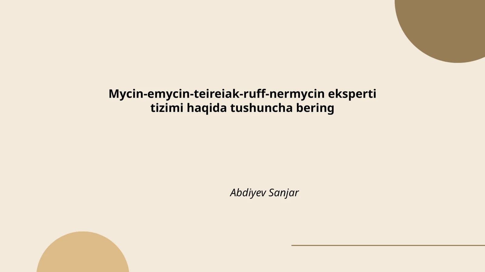 Mycin tizimi