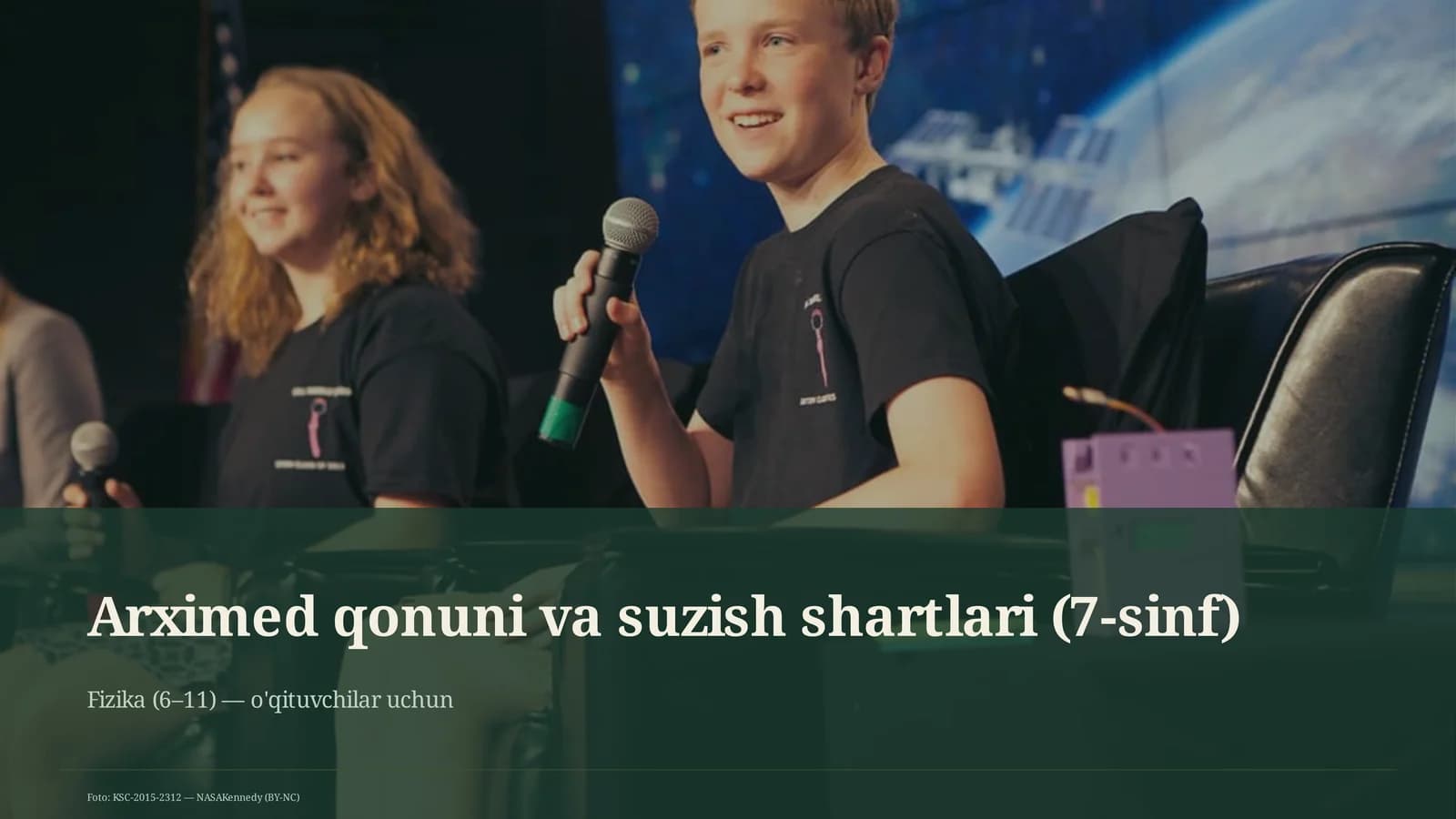 Arximed qonuni va suzish shartlari (7-sinf)