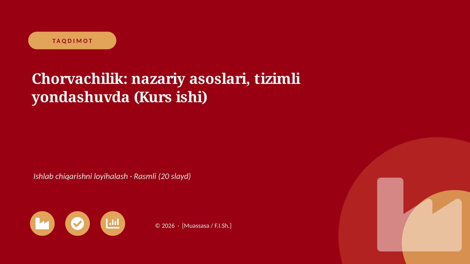 Chorvachilik: nazariy asoslari, tizimli yondashuvda