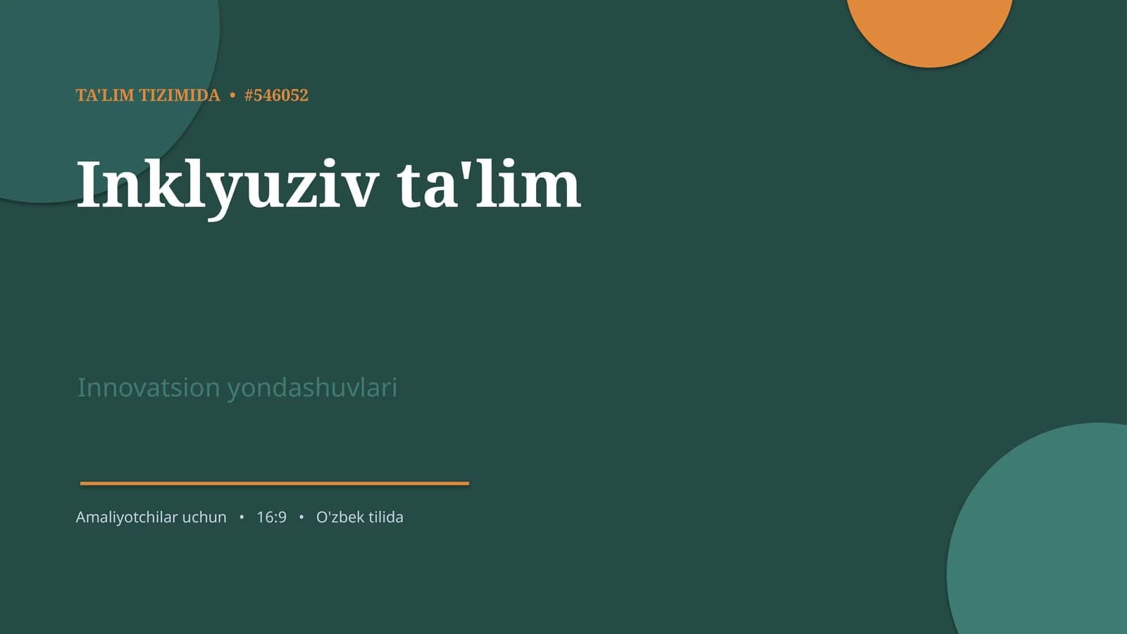 Inklyuziv ta'lim